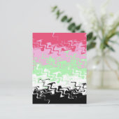 Trippy Wavy Abstract Recipromantische Pride Vlag Briefkaart (Staand voorkant)