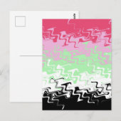 Trippy Wavy Abstract Recipromantische Pride Vlag Briefkaart (Voorkant / Achterkant)