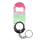 Trippy Wavy Abstract Recipromantische Pride Vlag Mini Flessenopener (Achterkant)
