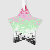 Trippy Wavy Abstract Recipromantische Pride Vlag Ornament (voorkant)