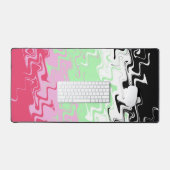 Trippy Wavy Abstract Recipromantische Pridevlag Bureaumat (Keyboard & Muis)
