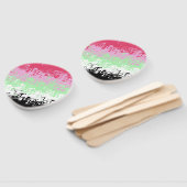 Trippy Wavy Abstract Recipromantische Pridevlag Handwaaier (Niet-gemonteerd)