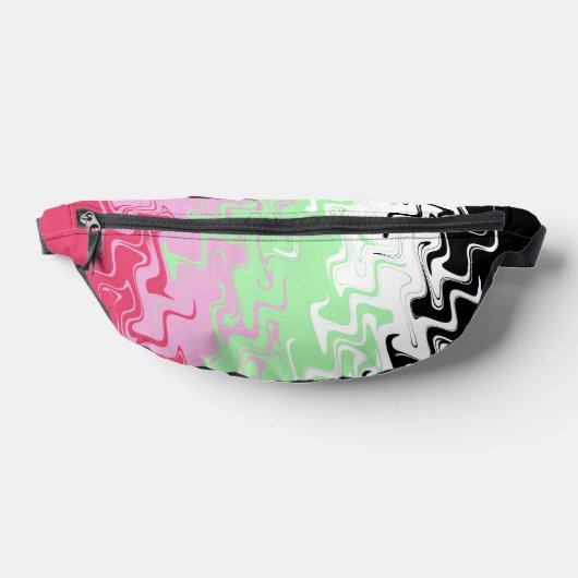 Trippy Wavy Abstract Recipromantische Pridevlag Heuptasje (Liggend)