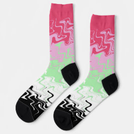 Trippy Wavy Abstract Recipromantische Pridevlag Sokken