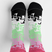 Trippy Wavy Abstract Recipromantische Pridevlag Sokken (Top)