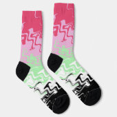Trippy Wavy Abstract Recipromantische Pridevlag Sokken (Rechts)