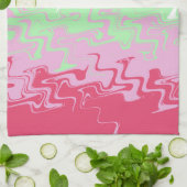 Trippy Wavy Abstract Recipromantische Pridevlag Theedoek (Gevouwen)