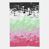 Trippy Wavy Abstract Recipromantische Pridevlag Theedoek (Verticaal)