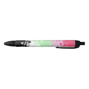 Trippy Wavy Abstract Recipromantische Pridevlag Zwarte Inkt Pen