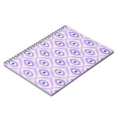 Trippy Weird Eye Pattern - Pastel Paarse en roze Notitieboek (Linkerzijde)