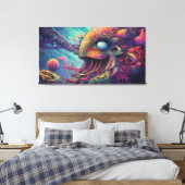 Trippy-wezen Canvas Afdruk (Insitu (Slaapkamer))