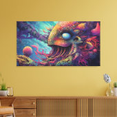 Trippy-wezen Canvas Afdruk (Insitu (Woonkamer))