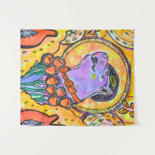 Trippy Whimsical Psychedelic Wall Art | LW Wandkleed (Voorkant (horizontaal))