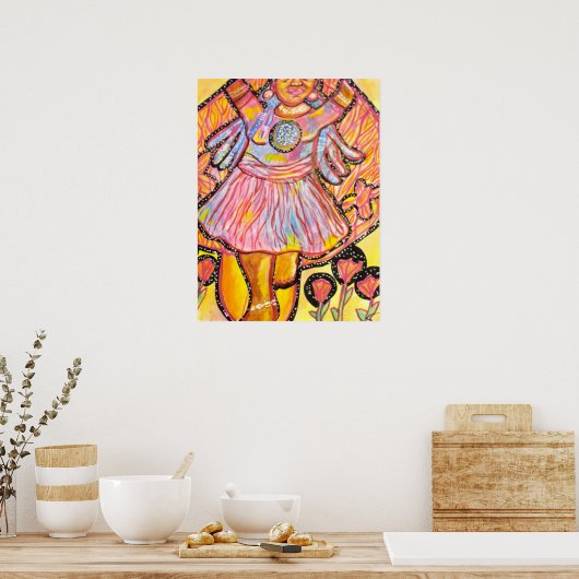 Trippy Whimsical Surreal Poster| Embrace the Li Poster (Keuken)