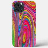 Trippy Yellow, Red en Blue Abstract Groovy Art Case-Mate iPhone Case (Achterkant)