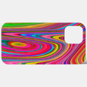 Trippy Yellow, Red en Blue Abstract Groovy Art Case-Mate iPhone Case (Achterkant (horizontaal))