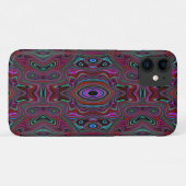 Trippy zeegroen en magenta abstract patroon Case-Mate iPhone case (Achterkant (horizontaal))