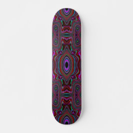 Trippy zeegroen en magenta abstract patroon persoonlijk skateboard