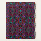 Trippy zeegroen en magenta abstract patroon planner (Achterkant)