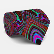 Trippy zeegroen en magenta abstract patroon