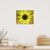 Trippy Zonnebloem Poster (Keuken)