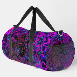 Trippy Zwart en Magenta Retro Vloeibare Draaikolk Plunjezak