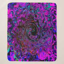 Trippy Zwart en Magenta Retro Vloeibare Draaikolk