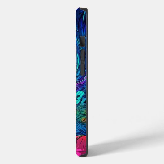 Trippy zwarte lichte poster kleurrijk populair hoe Case-Mate iPhone case (Achterkant / Links)