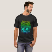 TrippyDJ voor Ravers EDM Techno House Psychedelis T-shirt (Voorkant volledig)