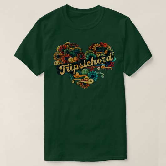 Tripsichord muziekdoos somber t-shirt (Design voorkant)