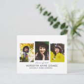 Triptych Afstuderen Briefkaart Aankondiging (Staand voorkant)