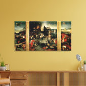 Triptych: De Temptation of St. Anthony Canvas Afdruk (Insitu (Woonkamer))