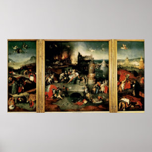 Triptych: De Temptation of St. Anthony Poster
