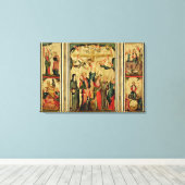 Triptych die de Kroonfixatie van Christus afschild Canvas Afdruk (Insitu (Houten vloer))