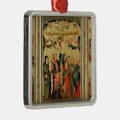 Triptych die de Kroonfixatie van Christus afschild Metalen Ornament (Rechts)