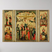 Triptych die de Kroonfixatie van Christus afschild Poster (Voorkant)
