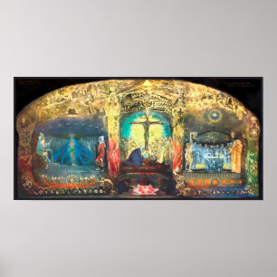 Triptych Grail van Anna May - Rudolf Steiner Poster