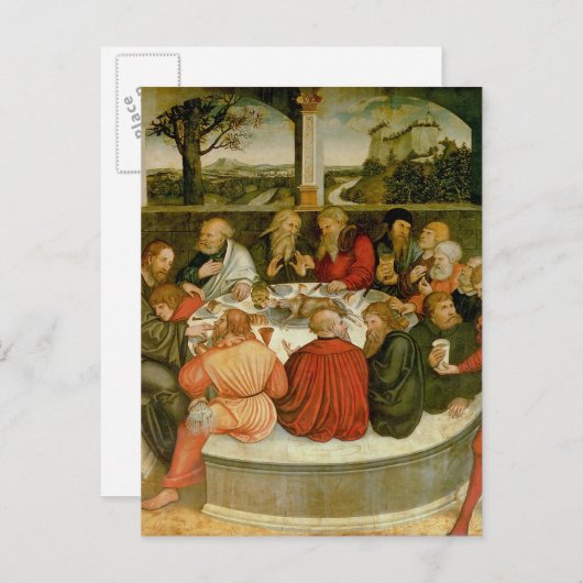 Triptych, linkerpaneel, Philipp Melanchthon Briefkaart (Voorkant / Achterkant)