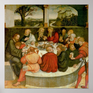 Triptych, linkerpaneel, Philipp Melanchthon Poster