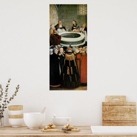 Triptych, linkerpaneel, Philipp Melanchthon Poster (Keuken)