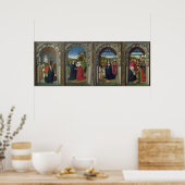 Triptych met de aankondiging poster (Keuken)