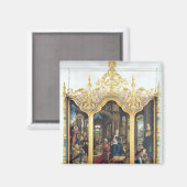 Triptych van de Adoratie van de Baby Christus Magneet (Voorkant / Achterkant)