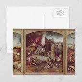 Triptych van de Temptation of St. Anthony Briefkaart (Voorkant / Achterkant)