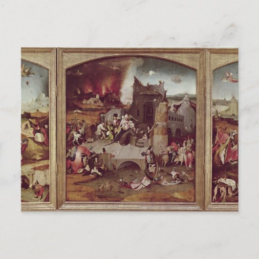 Triptych van de Temptation of St. Anthony Briefkaart (Voorkant)