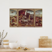 Triptych van de Temptation of St. Anthony Poster (Keuken)
