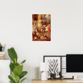 Triptych van de Temptation of St. Anthony Poster (Thuiskantoor)
