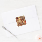 Triptych van de Temptation of St. Anthony Vierkante Sticker (Envelop)