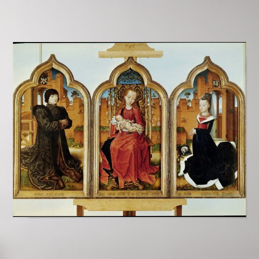 Triptych van Jean de Witte, 1473 Poster (Voorkant)