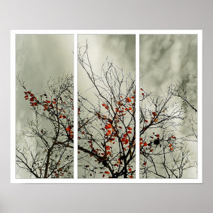 Triptyp met natuurlijke beweegreden poster