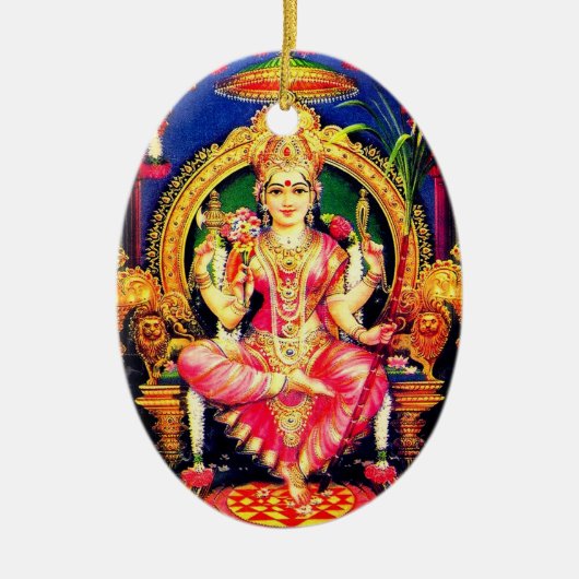Tripura Sundari (Lalita) Keramisch Ornament (Voorkant)
